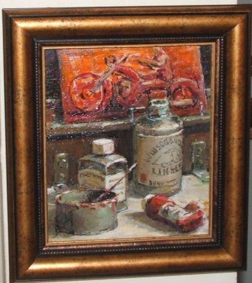 Original Adriaan Boshoff jr " My Studio".......250 x 215 mm...Framed