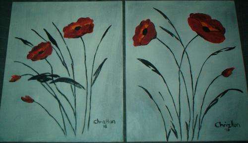 poppies 1 - (set of 2)