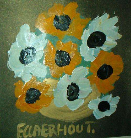 Flowers for you!! original Claerhout...30 x 30 cm