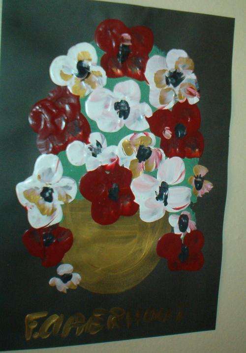 This stunning oil  flowers ....for you??? Original Claerhout  A4