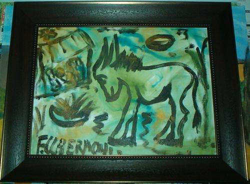 Beautiful Original F. Claerhout donkey......Framed