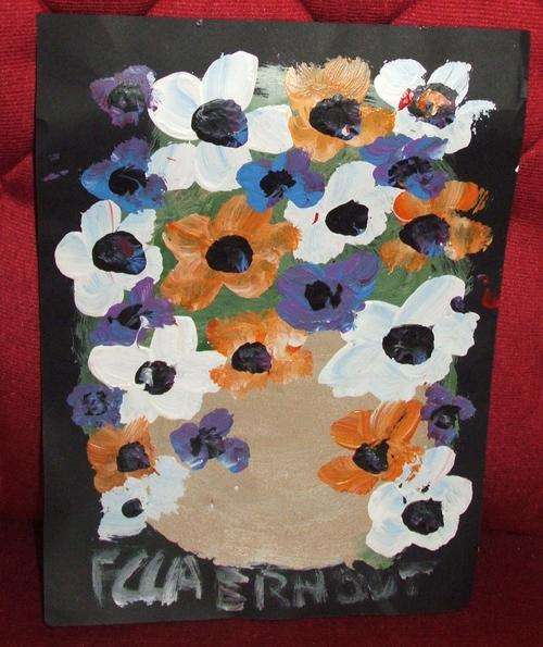 Floral.....Original F. Claerhout.....300 x 210 mm...unframed