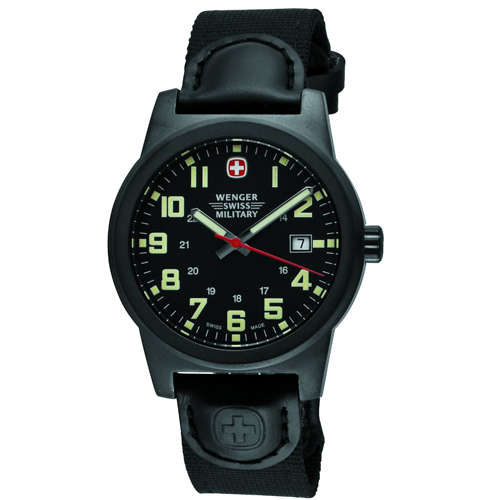 R1 START **SWISS ARMY** NEW WENGER BLACK WATCH
