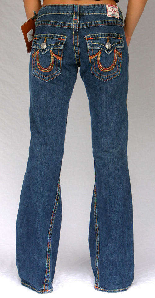 authentic TRUE RELIGION jeans- rainbow joey big t