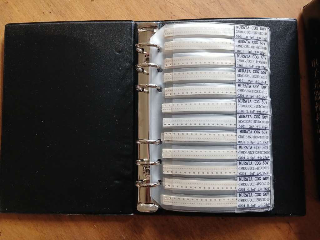 Capacitor 805  201  and 402 resister sample books