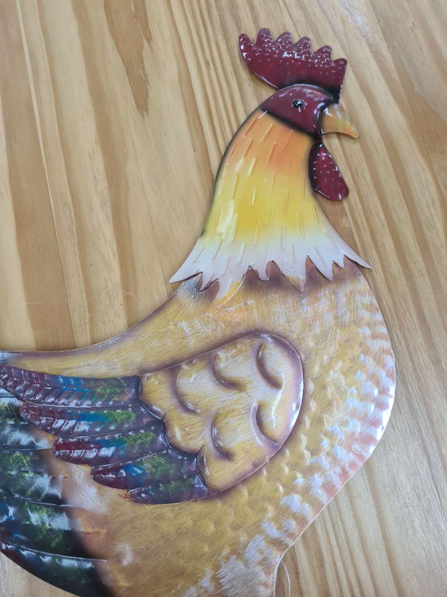 Imported Metal mural rooster