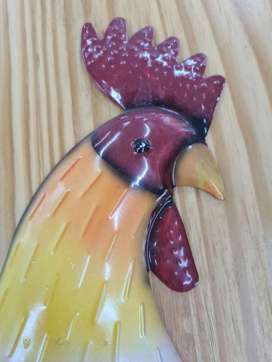 Imported Metal mural rooster