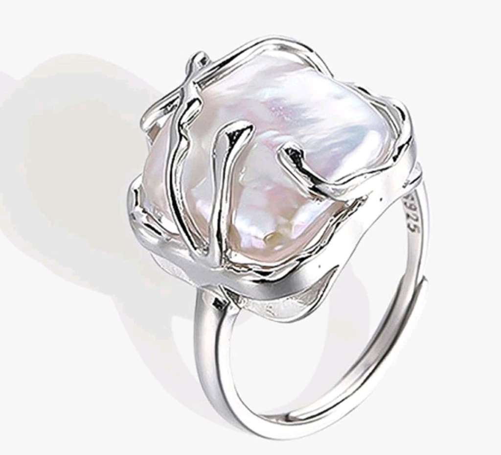 S925 Sterling silver pearl ring