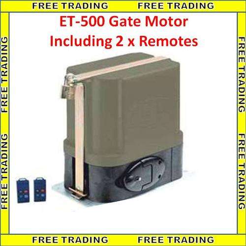 ET 500 Gate Motor Incl. 2 x Remotes (500Kg)