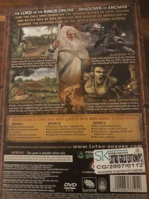Super Find! Lord of the Rings Online Special Eddition PC Game
