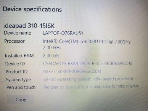 Lenovo Core i5 Laptop - Specs are in the Pics