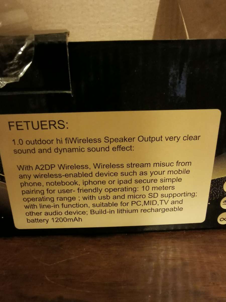 Wireless Boombox - Brand new