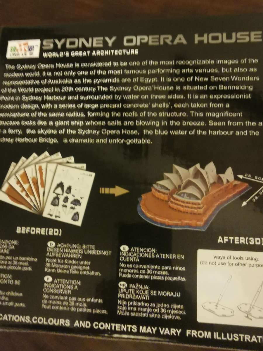 3D Puzzle of the Sydney Opera House