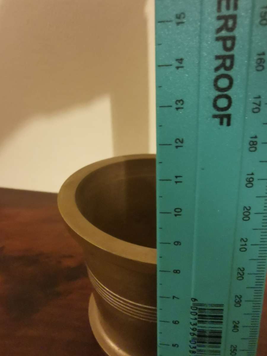 Solid Brass Mortar and Pestel of 770 Grams - Very Vintage