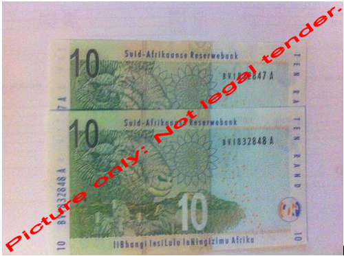 !!2x UNC 1ST ISSUE GILL MARCUS R10 NOTES IN SEQUENCE *BV1832847-48A*!!