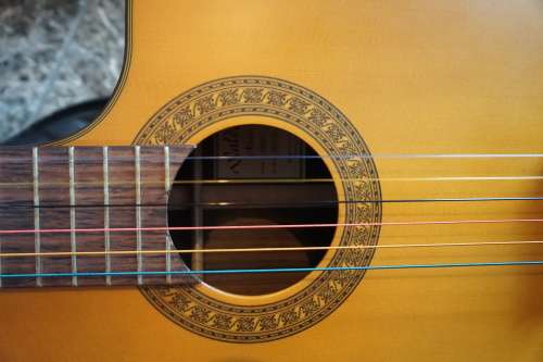 acoustic electric classical guitar