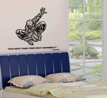 Spiderman vinyl wall decal interior decorating stickers