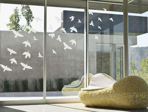 Sandblasted Frosted glass effect flying birds Vinyl Wall Art Sticker Decal for glass windows