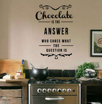 Chocolate Vinyl wall art decal home decor sticker