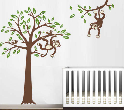 Large monkey tree kids babies vinyl sticker  wall decal - Check out my other designs!