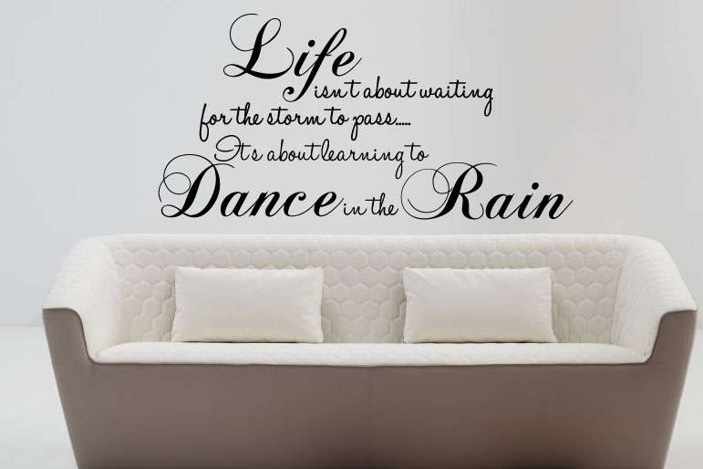 Dance in the Rain Wall Art Sticker Decal Vinyl Interior Decor Decoration