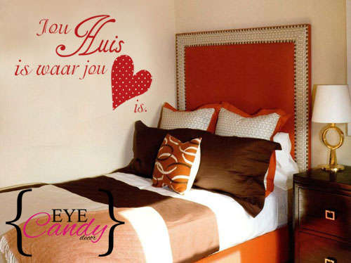 Huis heart vinyl wall decal interior decorating stickers