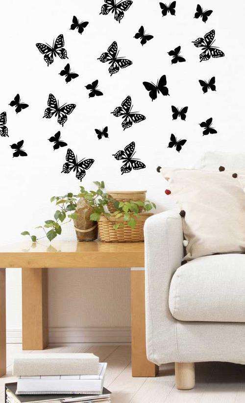 30 butteflies in the colour of your choice Sticker Decal Vinyl Interior Decor Decoration