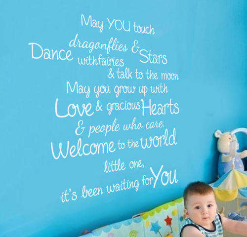 Really cute baby Vinyl wall art words -decal sticker- home decor -CHECK OUT MY OTHER DESIGNS!