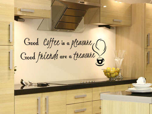 Good coffee quote vinyl wall art Sticker Decal Vinyl Interior Decor Decoration