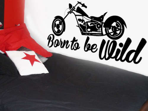 Teens Boys chopper motorbike vinyl wall art Sticker Decal Vinyl Interior Decor Decoration