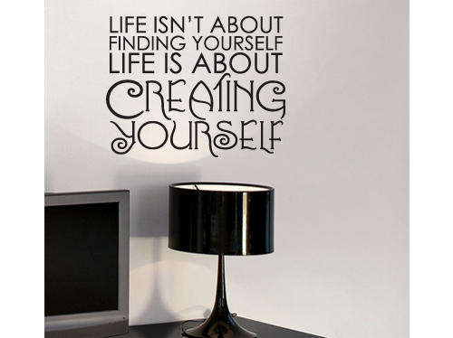 CREATE YOURSELF INSPIRATIONAL vinyl wall art quote wall tattoo