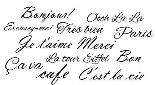 French words wall art Vinyl Sticker Decal Vinyl Tattoo