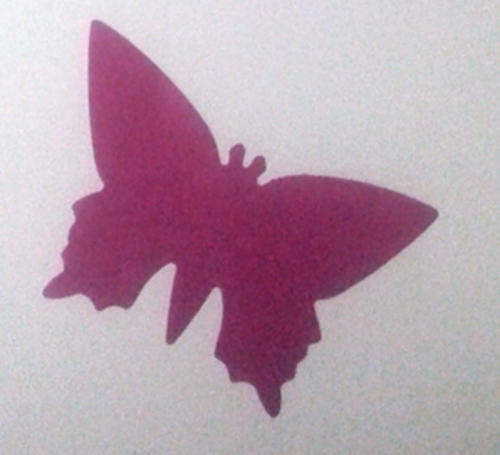 Pack of 30 pink paper card 3d butterflies for wall decoration, scrapbooking