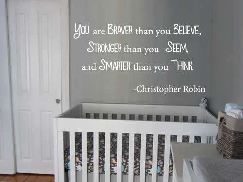 NEW LARGE Christopher Robin Vinyl Wall Art Quote Sticker Decal Vinyl Interior