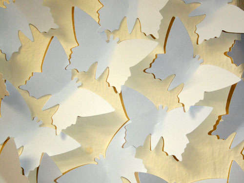 30 ice white 3d  cut card paper butterflies for decorating walls interior design