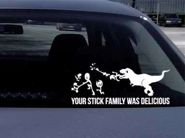 Funny TREX stick family car window funny Vinyl Sticker Decal BEWARE OF CHEAP IMMITATIONS