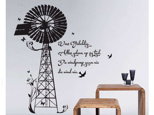NEW!! Floral windpomp with quote Vinyl Wall Art Sticker Decal Vinyl Tattoo Decor wallpaper