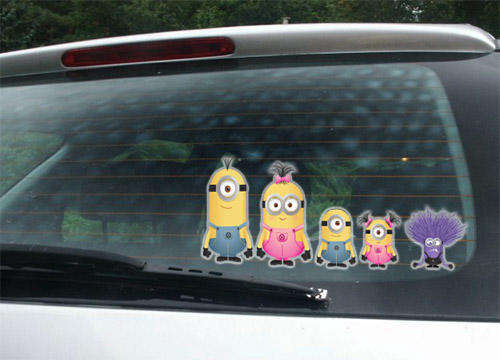 Funny Minions stick family car window funny Vinyl Sticker Decal BEWARE OF CHEAP IMMITATIONS