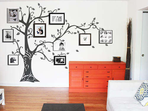 Family tree in colour of your choice vinyl wall decal sticker interior decorating