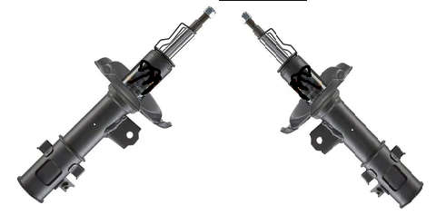 Shock Absorber Front Right and Left Grand Livina/Tiida 2006-2014> (Burly Pro) Set