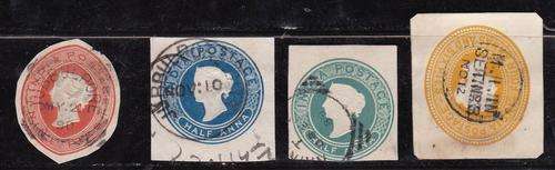 INDIA    EMBOSSED CUT OUTS     ***** SEE SCAN *****
