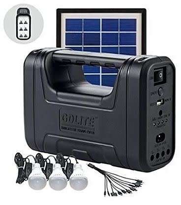 Mini Solar Lighting System With SMD LED Light 3 Light Bulbs Solar Panel