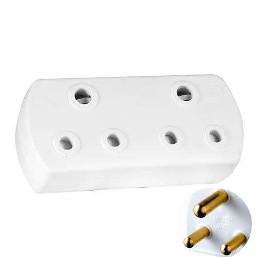 Double Adaptor 3 Pin Plug Socket