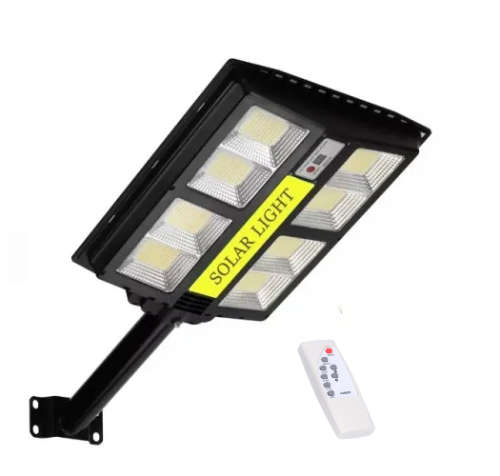 LED Outdoor Solar Street Light Telescopic Pole Motion Sensor Light Control Remote Control 200W