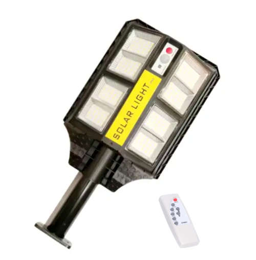 LED Outdoor Solar Street Light Telescopic Pole Motion Sensor Light Control Remote Control 200W