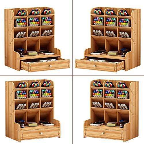 Pen Holder Storage Box Large Capacity,  Desktop Storage Shelf Document Organization Stat