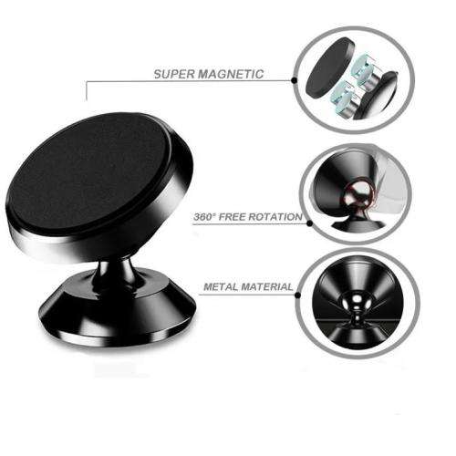 360 Degree Magnetic Phone Car Console Holder Universal Magnet Mobile Phone Mount Car Mobile Holder