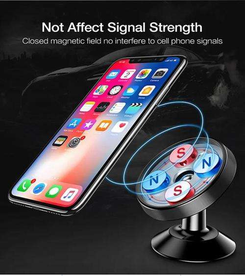 360 Degree Magnetic Phone Car Console Holder Universal Magnet Mobile Phone Mount Car Mobile Holder