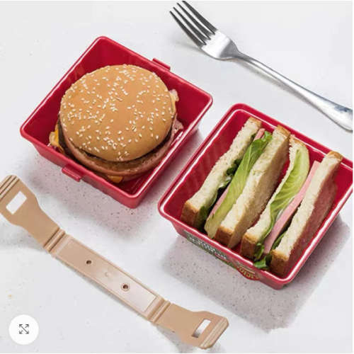 Square Hamburger Box Bento Lunch Box