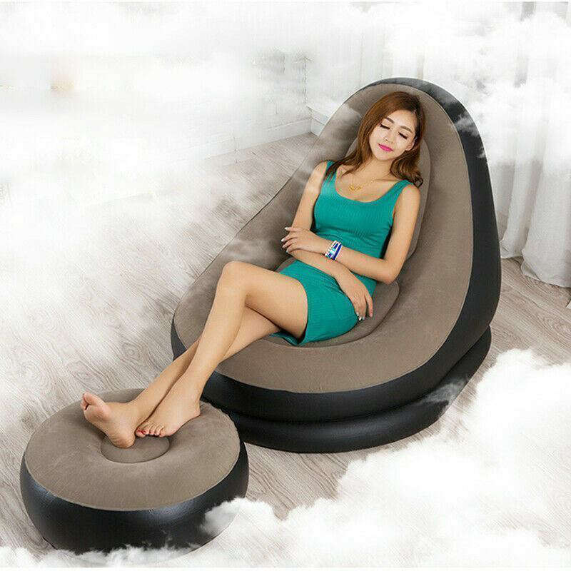 Inflatable Recliner Sofa Gaming Chair Footstool Seat Air